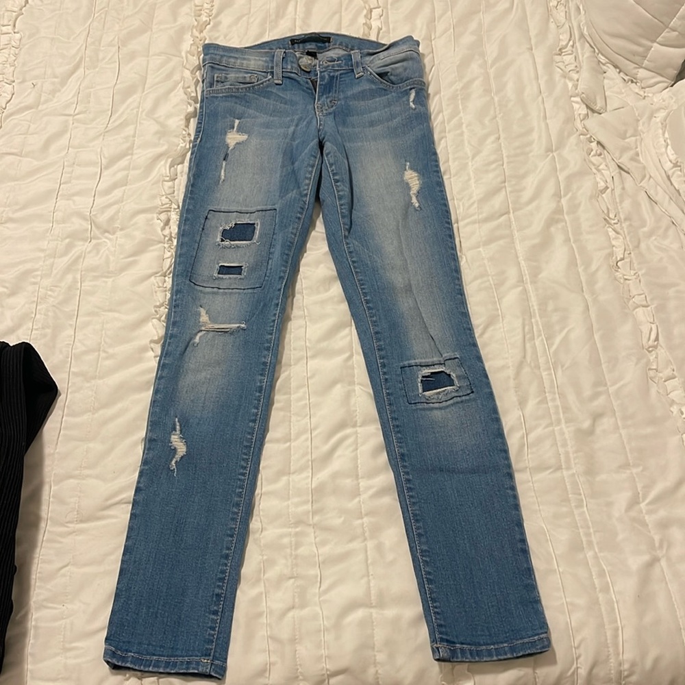 Flying Monkey Patch Skinny Jeans